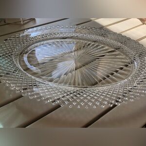 Elegant Clear Glass Serving Platter